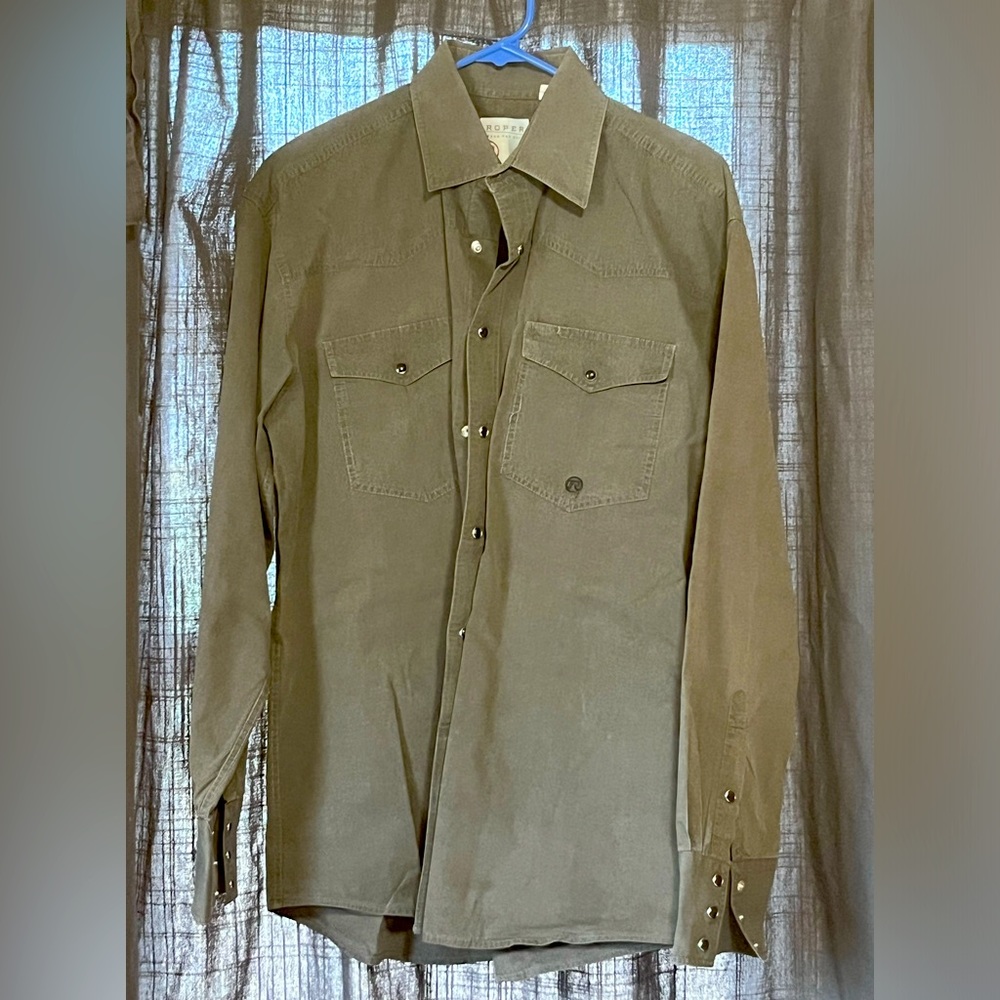 MENS; Roper Long Sleeve Shirt; Perfect Condition; Pearl Snap